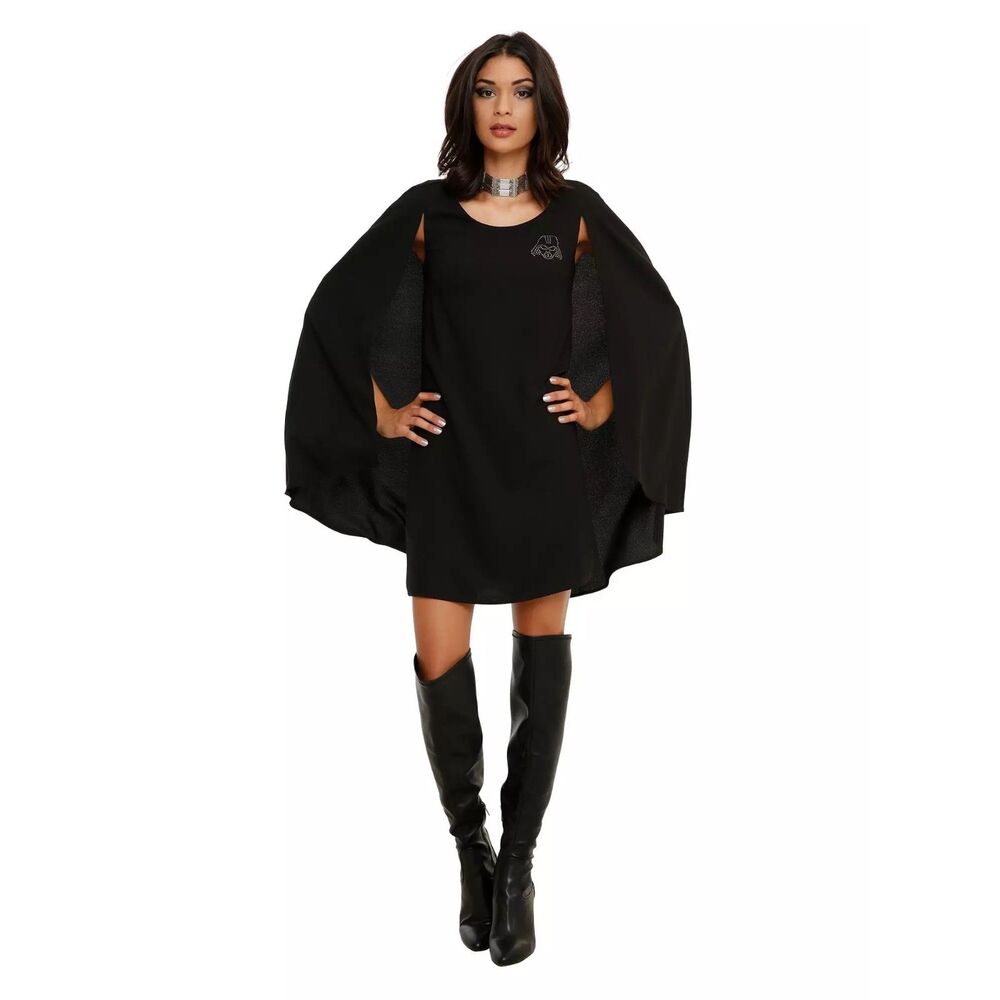 Star Wars Darth Vader Cape Dress Rhinestone Logo Her Universe Size M - Picture 5 of 10
